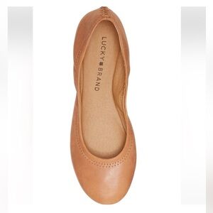 Lucky Brand Women's Brown Leather Ballet Flats
